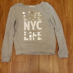 Live, NYC, Life gray sweatshirt